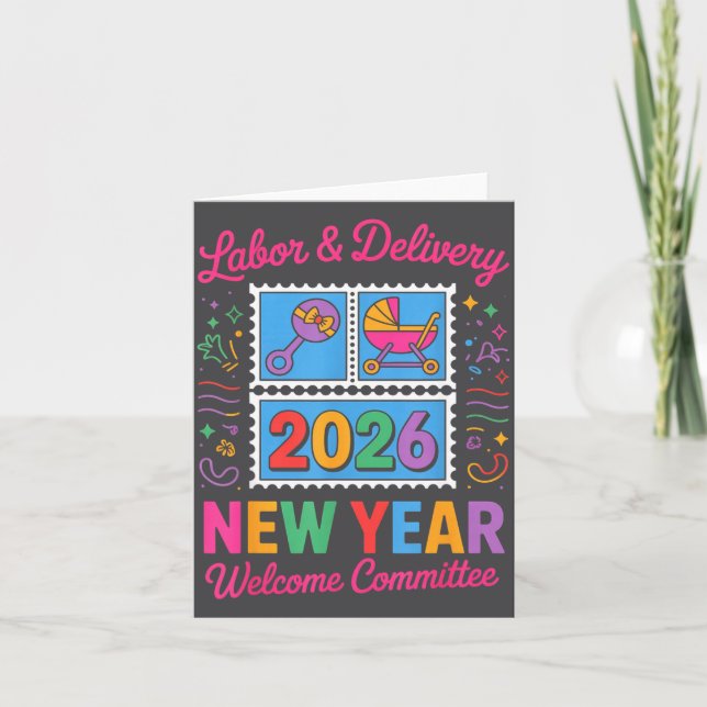Labour &amp; Delivery 2026 New Year Welcome Commit Card (Front)