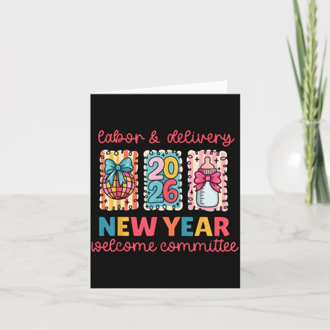 Labour &amp; Delivery 2026 New Year Welcome Commit Card (Front)
