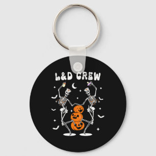 Labour And Delivery Crew Nurse Skeleton Dancing Ha Key Ring