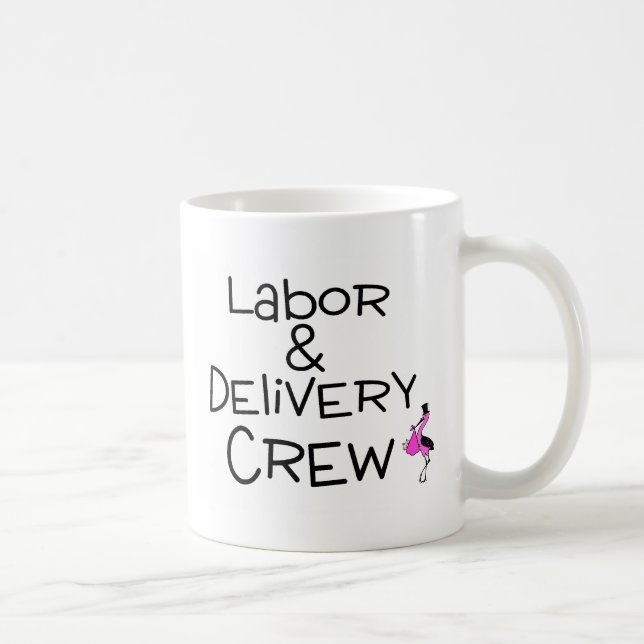 Labour and Delivery Crew Stork Coffee Mug (Right)