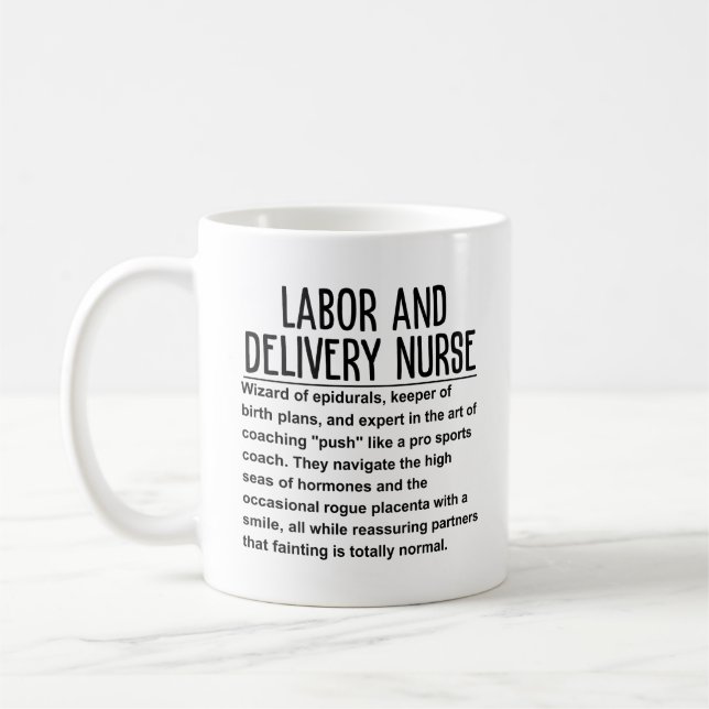 Labour and delivery nurse coffee mug (Left)