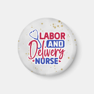 Labour and Delivery Nurse   Grey   Sparkle Magnet
