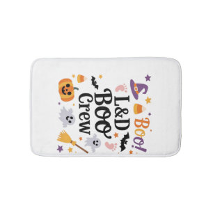 Labour and Delivery Nurse Halloween Pumpkin Ghost Bath Mat