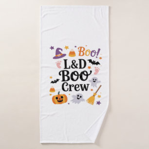 Labour and Delivery Nurse Halloween Pumpkin Ghost Bath Towel