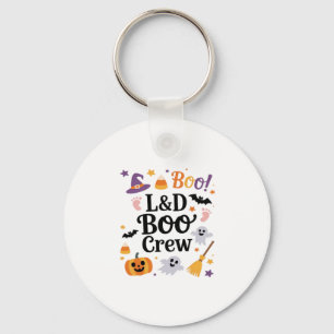 Labour and Delivery Nurse Halloween Pumpkin Ghost Key Ring