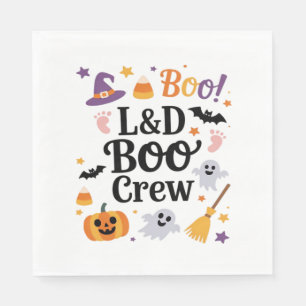 Labour and Delivery Nurse Halloween Pumpkin Ghost Napkin