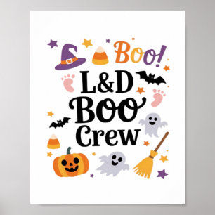 Labour and Delivery Nurse Halloween Pumpkin Ghost Poster