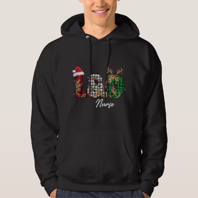Labour And Delivery Nurse LAndD Nurse christmas sa Hoodie (Front)