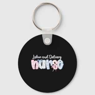 Labour And Delivery Nurse Life Coquette Bow Baby F Key Ring