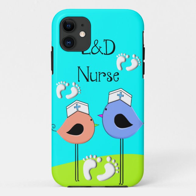 Labour and Delivery Nurse Nurse Birds Case-Mate iPhone Case (Back)