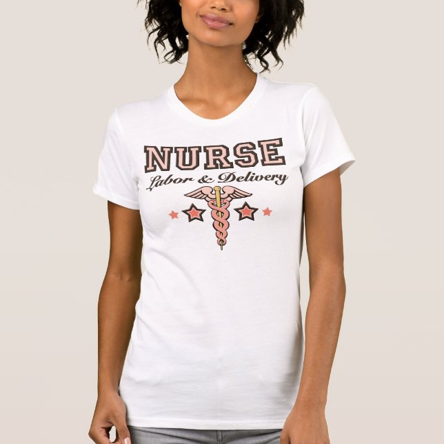 Labour and Delivery Nurse Pink Caduceus Tank Top (Front)