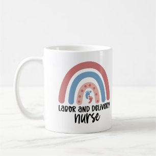 Labour and delivery nurse Rainbow Nurse gifts Coffee Mug