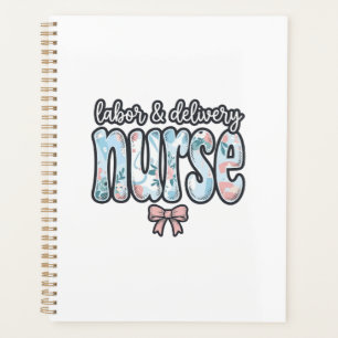 Labour and Delivery Nurse Vintage Floral Shirt Des Planner
