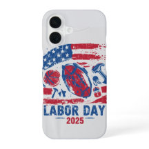 Labour Day 2025 Sports iPhone 16 Case – Work Hard 