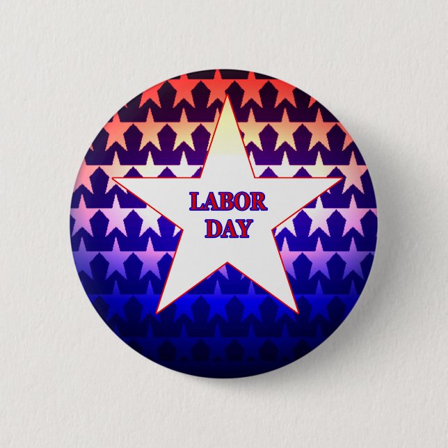 Labour Day 6 Cm Round Badge (Front)