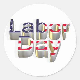 Labour Day - 6 September Classic Round Sticker
