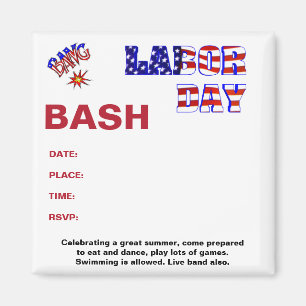 Labour Day Bang - Magnet