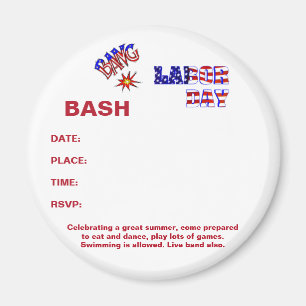 Labour Day Bang - Magnet