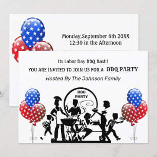 Labour Day BBQ Party Invitation