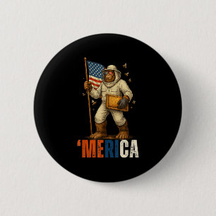 Labour Day Beekeeper Bigfoot Honey Worker American 6 Cm Round Badge