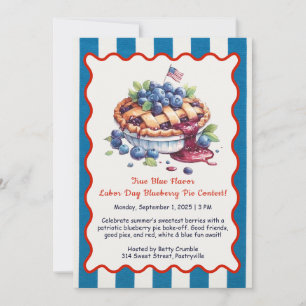 Labour Day Blueberry Pie Bake-Off Invitation 