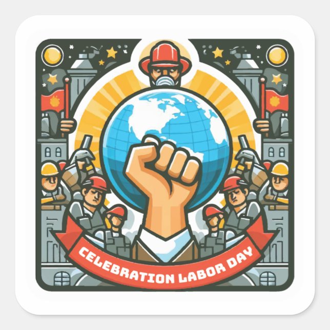 Labour Day Celebration Stickers (Front)