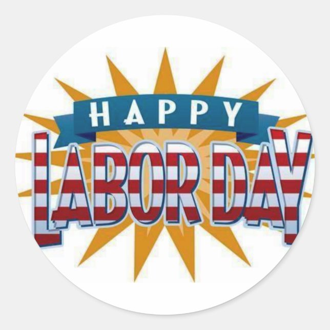 Labour Day Classic Round Sticker (Front)