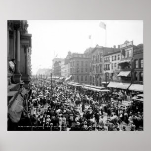 Labour Day Crowd, Buffalo: 1900 Poster