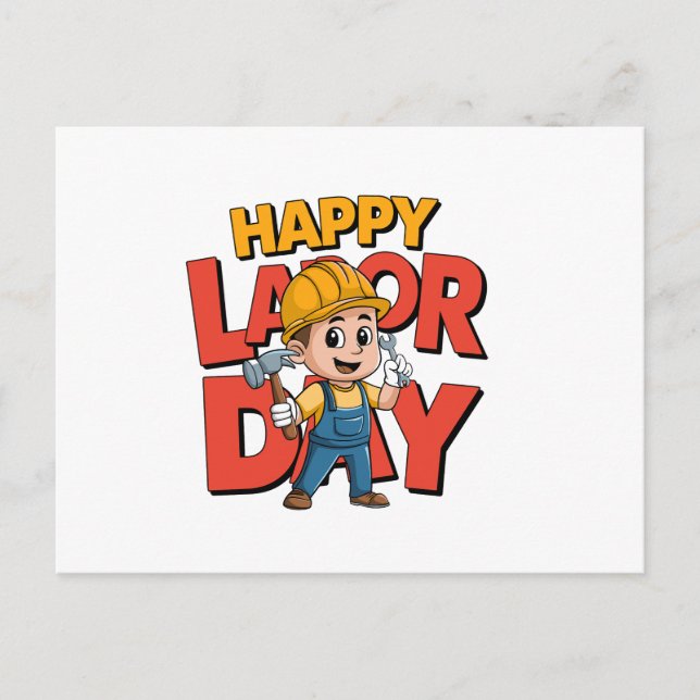 labour day invitation postcard (Front)