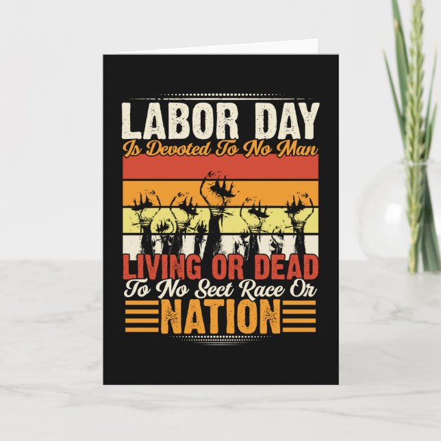 Labour Day is Devoted to No Man Card (Front)
