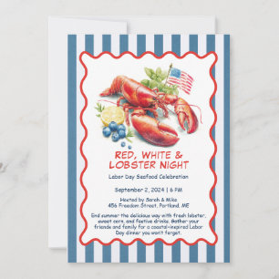 Labour Day Lobster Boil Invitation – Patriotic 