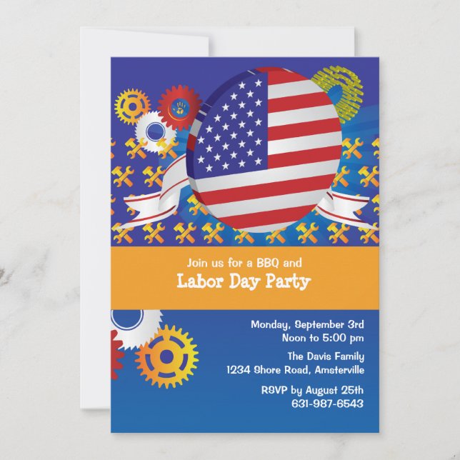 Labour Day Party Invitation (Front)
