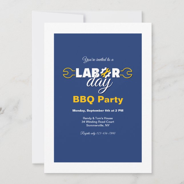 Labour Day Party Invitation (Front)