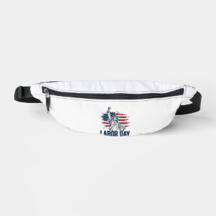 Labour Day Statue of Liberty Patriotic Worker Desi Bum Bags