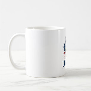 Labour Day Statue of Liberty Patriotic Worker Desi Coffee Mug