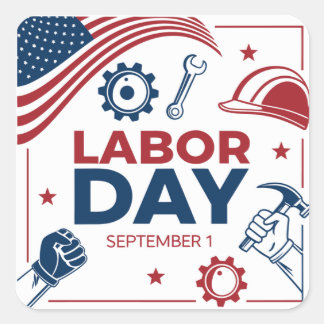 Labour Day Sticker – Patriotic Workers Celebration