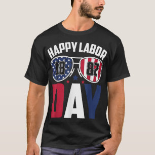 Labour Day Sungles 1882 American Flag Men Women Ki T-Shirt