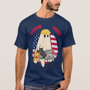 Labour Day Vibes Funny Boo Halloween Happy Labour  T-Shirt