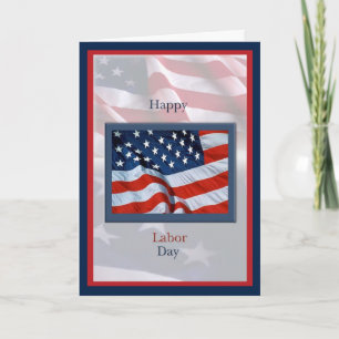 Labour Day with Flags Card