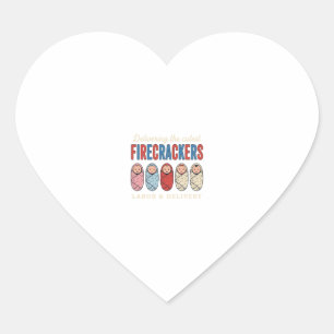 Labour & Delivery Firecrackers Cute Baby Nurse Des Heart Sticker