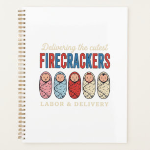 Labour & Delivery Firecrackers Cute Baby Nurse Des Planner