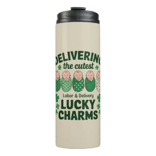 Labour & Delivery Lucky Charm Nurse Shamrock  Thermal Tumbler