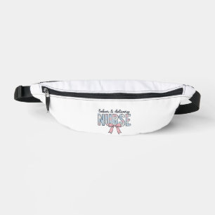 Labour & Delivery Nurse Floral Bow Vintage Shirt D Bum Bags