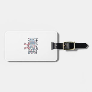 Labour & Delivery Nurse Floral Bow Vintage Shirt D Luggage Tag