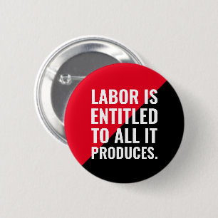 Labour is Entitled to All It Produces 6 Cm Round Badge