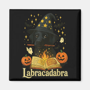 Labracadabra Black Labrador Wizard Halloween Magnet