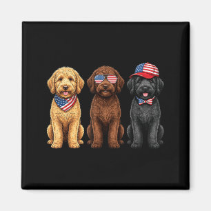 Labradoodle 4th Of July Flag Doodle Dog Patriotic Magnet
