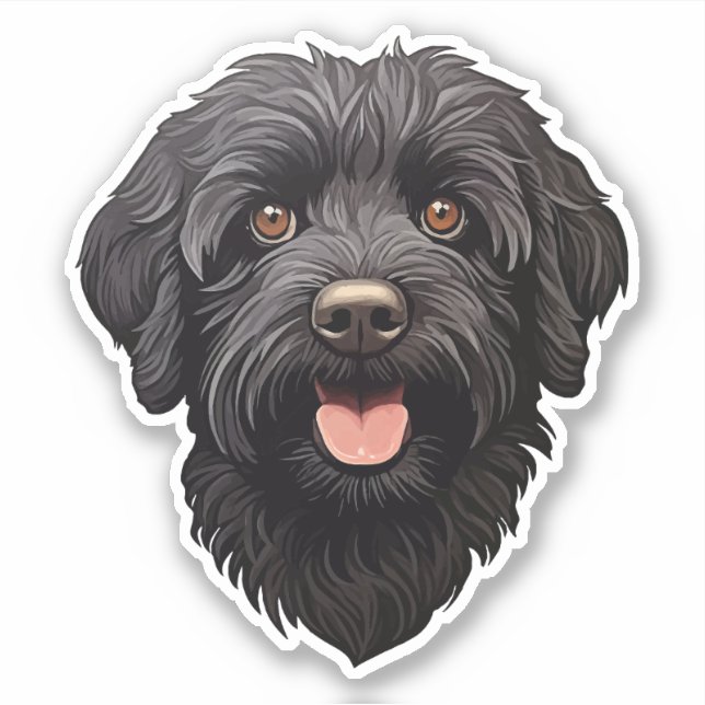 Labradoodle Black Dog (Front)