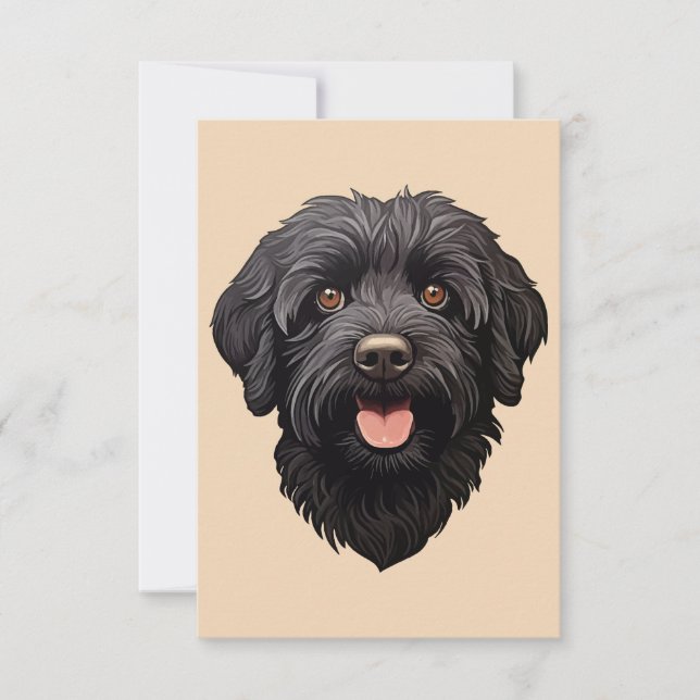 Labradoodle Black Dog (Front)