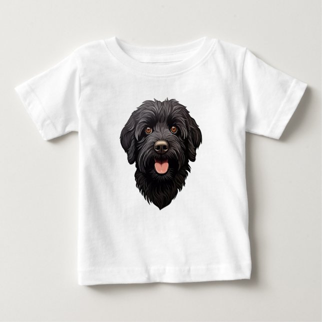 Labradoodle Black Dog Baby T-Shirt (Front)